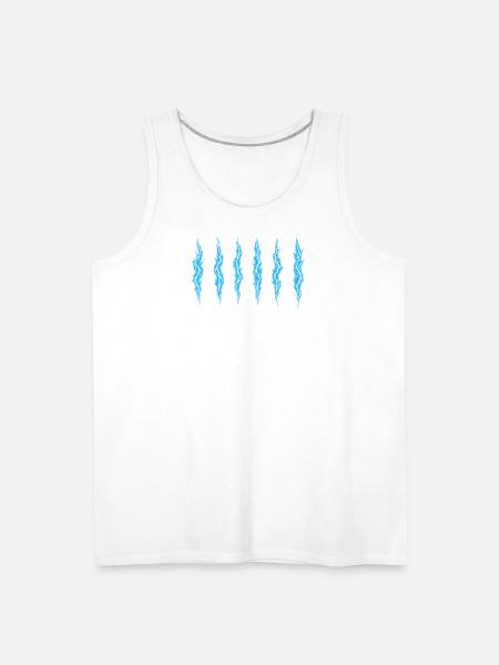 Azure Lightning Strikes Pattern - Men's Premium Tank - white