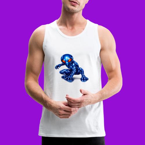 Blue Alien Crouch - Men's Premium Tank