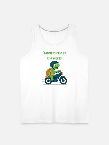 Turtle driver motorcycle - Men's Premium Tank - white