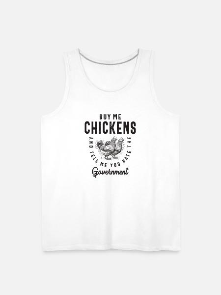 Chickens Government - Men's Premium Tank - white