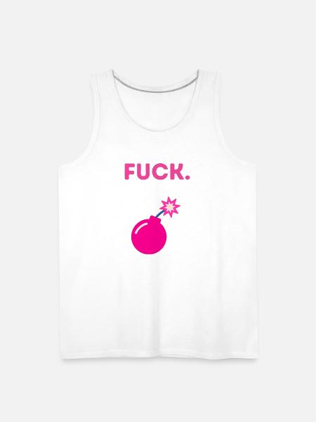 hot pink bomba - Men's Premium Tank - white