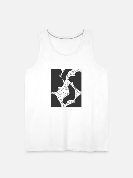 Monochrome Flow" - Men's Premium Tank - white