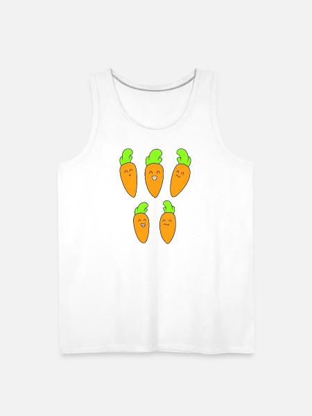 Cute carrot face - Men's Premium Tank - white