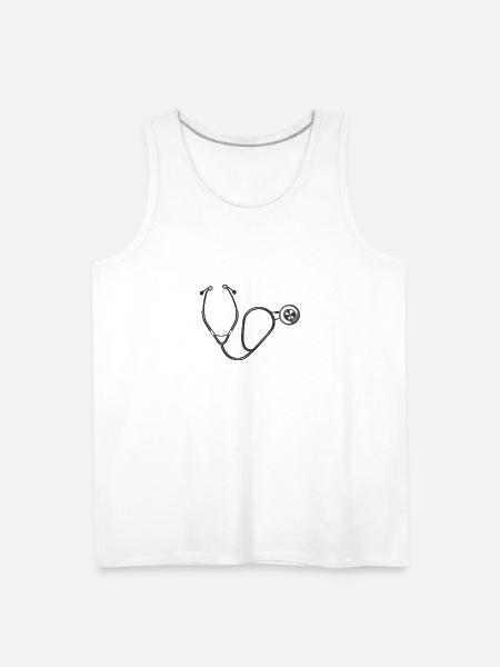 Stethoscope - Men's Premium Tank - white