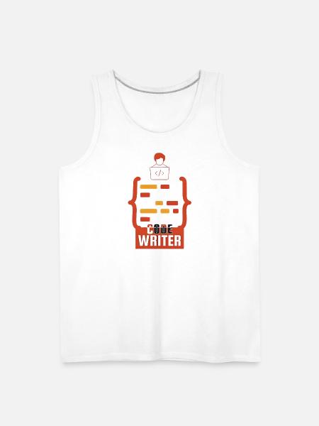 Code Writer Emblem - Men's Premium Tank - white