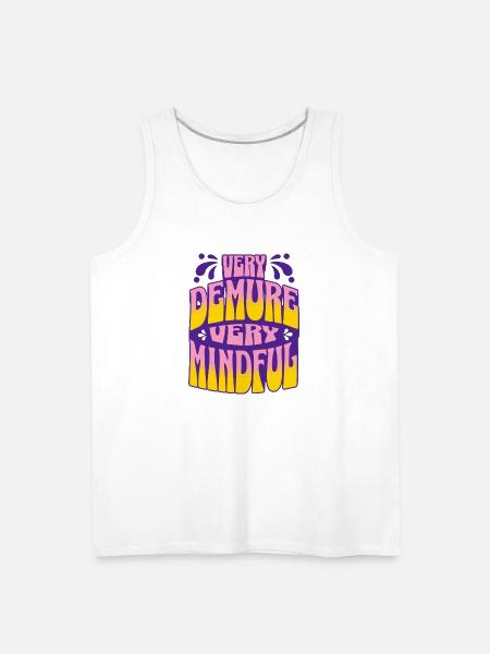 Very Demure, Very Mindful - Men's Premium Tank - white