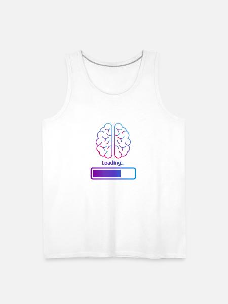 Brain loading - Men's Premium Tank - white