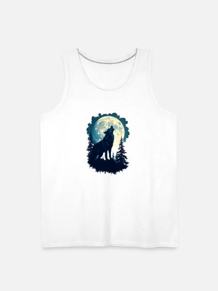 Wolf - Men's Premium Tank - white