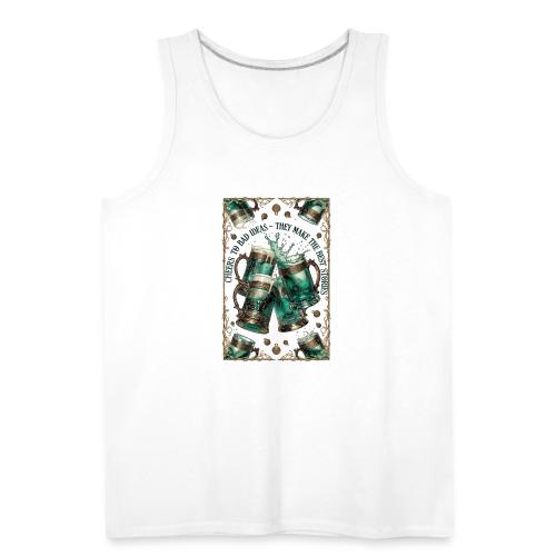 Cheers to Bad Ideas Tankards Graphic Tee - Men's Premium Tank