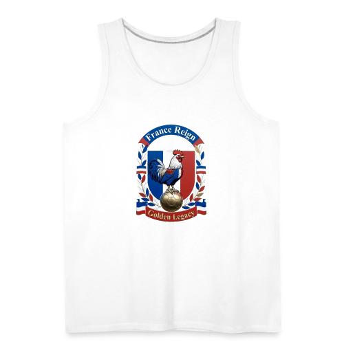 France Rooster Reign T-Shirt, Tricolore Pride Gift - Men's Premium Tank