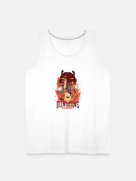 Dungeons And Llamas - Men's Premium Tank - white