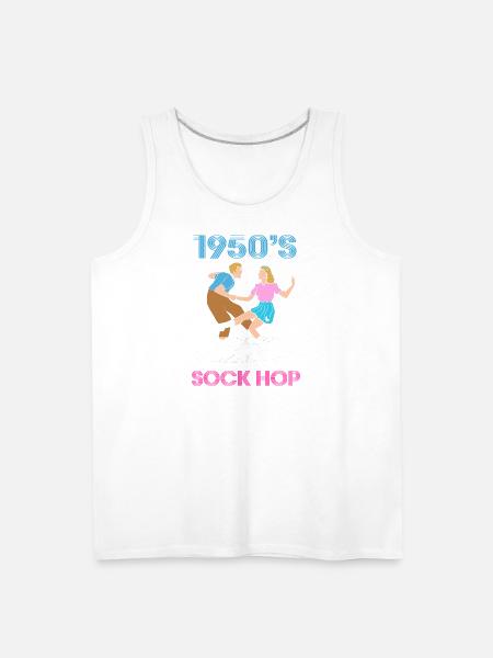 Sock Hop 1950s Dance Party - Men's Premium Tank - white