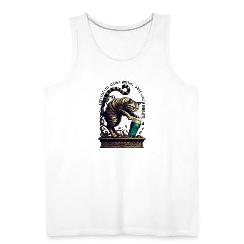 Lucky Last Call Cat Graphic Tee - Men's Premium Tank