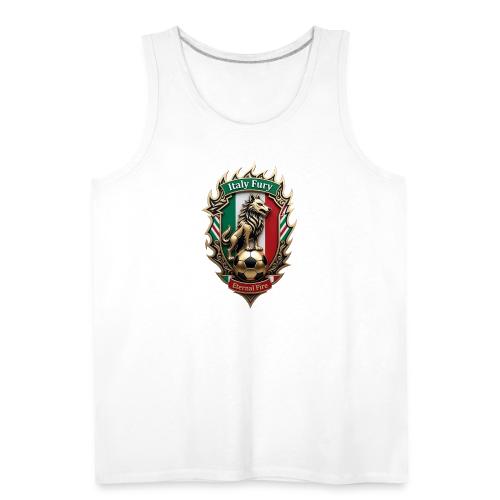 Italy Wolf Fury T-Shirt, Italian Flag Pride Gift - Men's Premium Tank