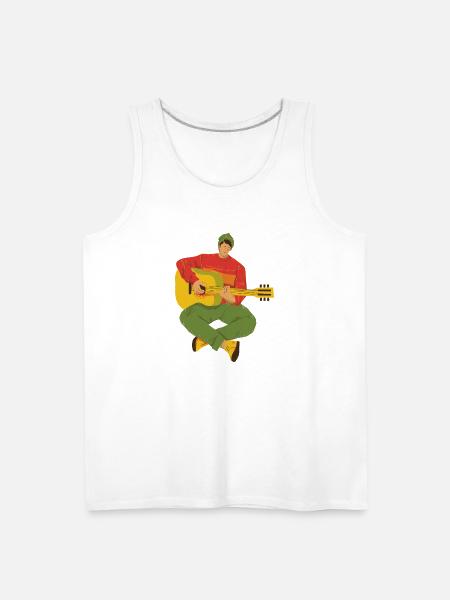 Music graphics tshirt - Men's Premium Tank - white