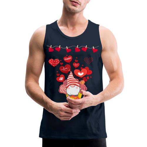 Design wrapped in love hearts, vibrating in love. - Men's Premium Tank