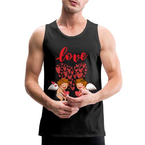 Cupid Love Designs, cupid love angel vibration. - Men's Premium Tank