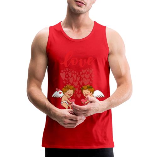 Cupid Love Designs, cupid love angel vibration. - Men's Premium Tank