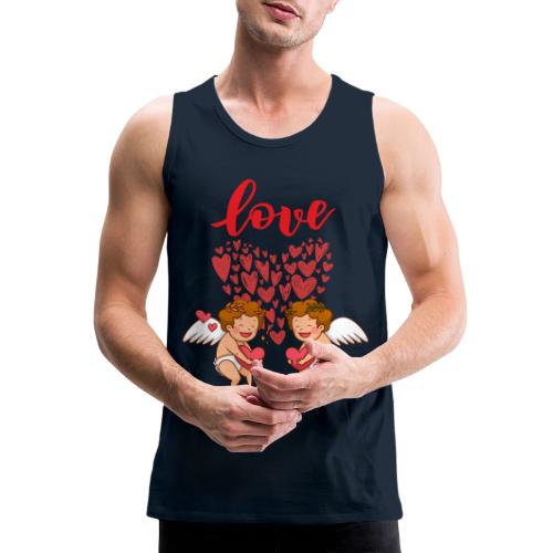 Cupid Love Designs, cupid love angel vibration. - Men's Premium Tank