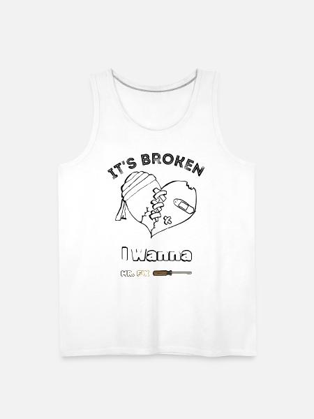 My heart is broken - Men's Premium Tank - white