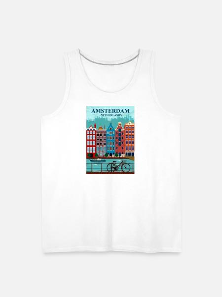 Amsterdam Travel - Men's Premium Tank - white