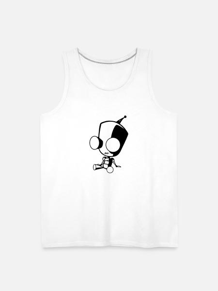 black and white robot - Men's Premium Tank - white