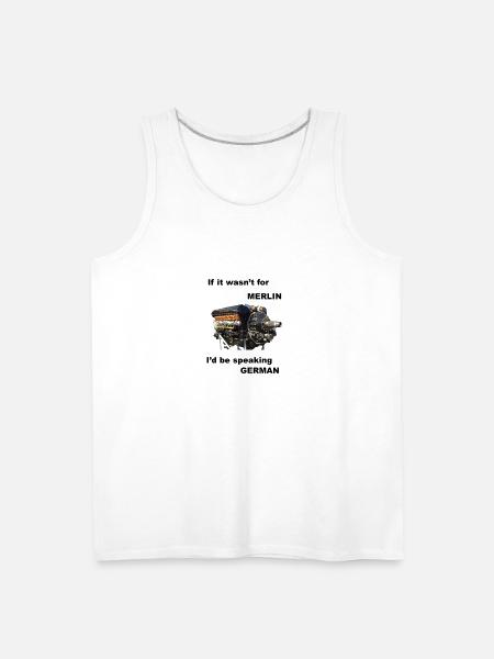 Ode to Rolls Royce Merlin Engine - Men's Premium Tank - white