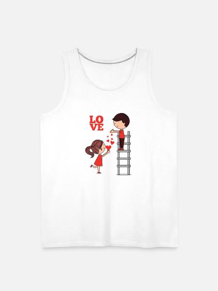 LOVE Collection - Men's Premium Tank - white
