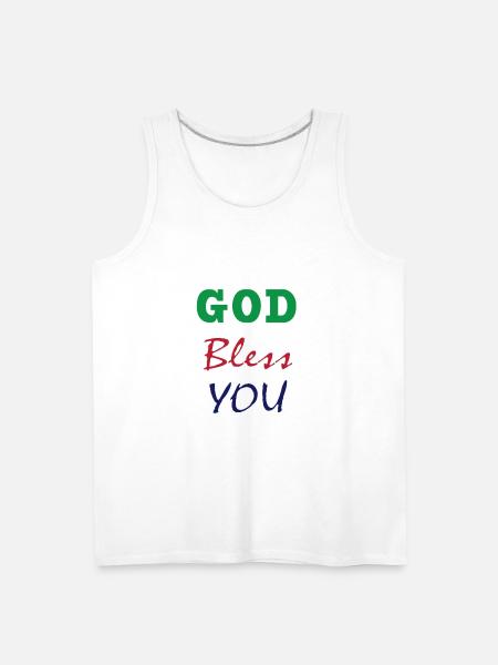 GOD BLESS YOU - Men's Premium Tank - white