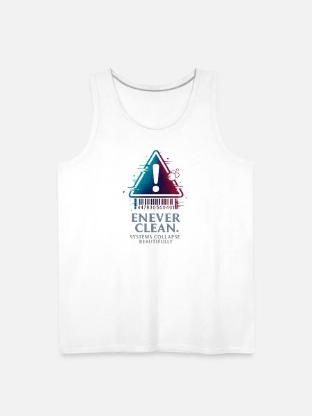 Warning Triangle Gradient - Men's Premium Tank - white