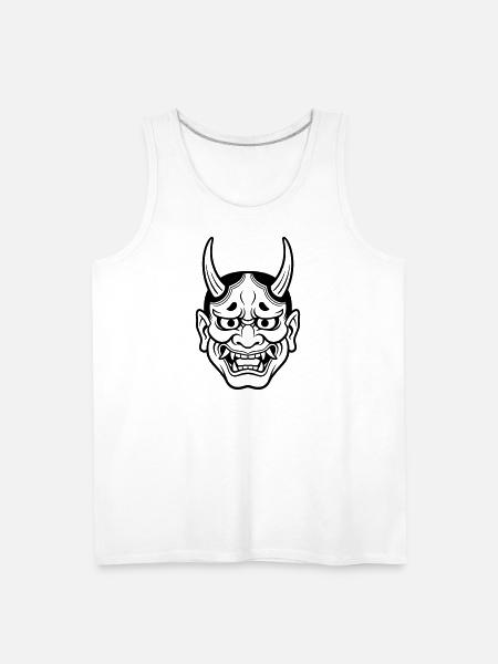 japanese demon mask - Men's Premium Tank - white