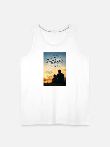 Sunset Bond: Father’s Day - Men's Premium Tank - white