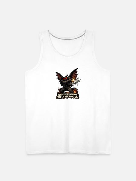 Mothman Drones  - Men's Premium Tank - white