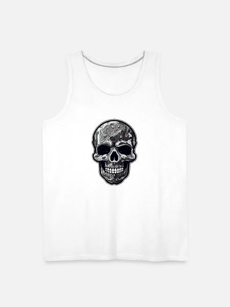 Skull art - Men's Premium Tank - white