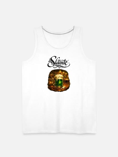 Emerald Draft in Rustic Tavern - Men's Premium Tank - white