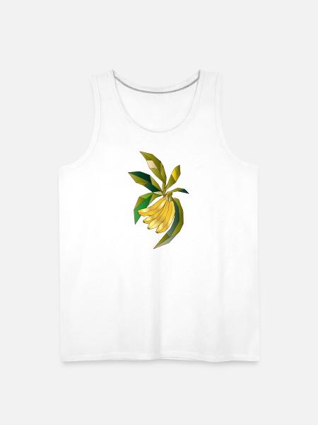 Geometric banana plant illustration - Men's Premium Tank - white
