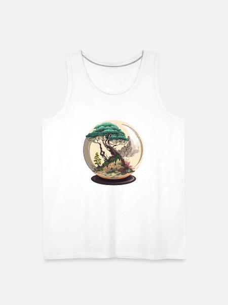 Bonsai Tree Terrarium - Men's Premium Tank - white