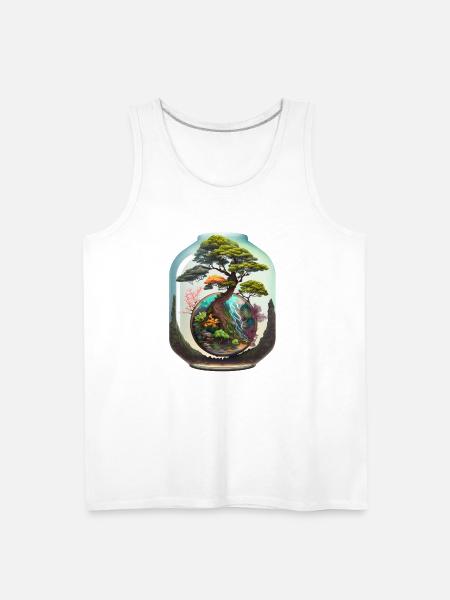 Bonsai Tree Terrarium - Men's Premium Tank - white