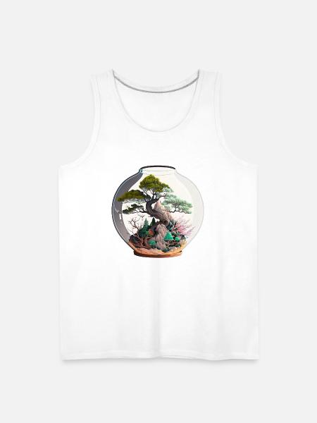 Bonsai Tree Terrarium - Men's Premium Tank - white