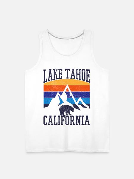 Lake Tahoe California Vintage Souvenir - Men's Premium Tank - white