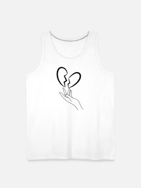 Broken Heart - Men's Premium Tank - white