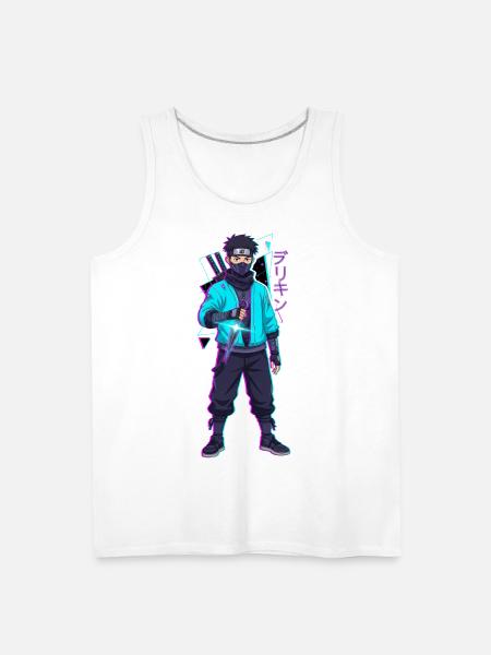 Neon Shinobi Cyan - Men's Premium Tank - white