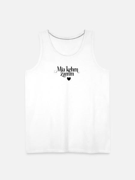 Mia Kehm Zammm Script Heart - Men's Premium Tank - white