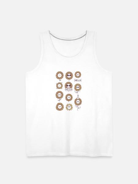 Sunflowers with Faces - Men's Premium Tank - white