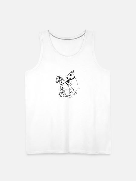 DALMATIAN DOG, TATTOO - Men's Premium Tank - white