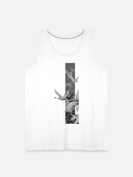 Dove Stripes Mono - Men's Premium Tank - white
