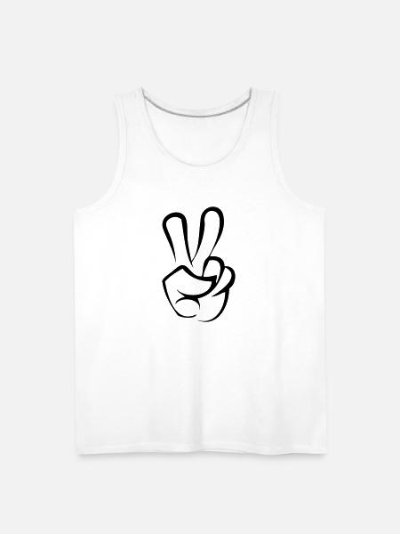 peace hand - Men's Premium Tank - white