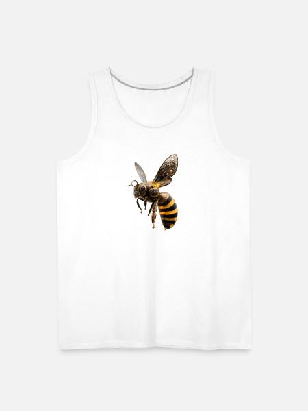 Golden mandala bee art - Men's Premium Tank - white
