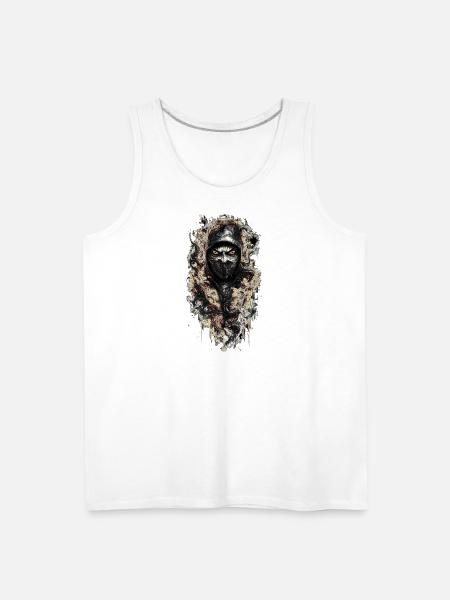face mask demon - Men's Premium Tank - white