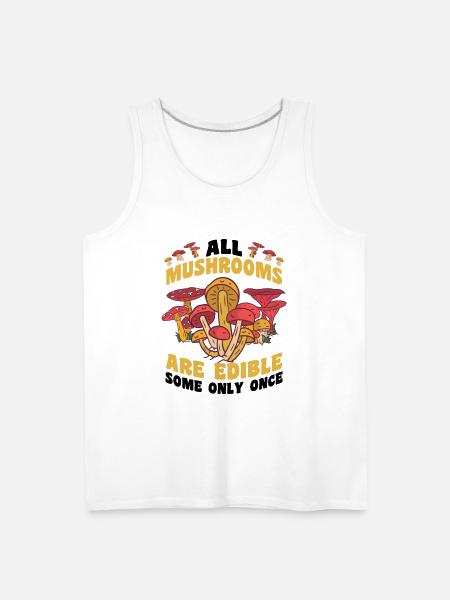 Collecting mushrooms - Men's Premium Tank - white
